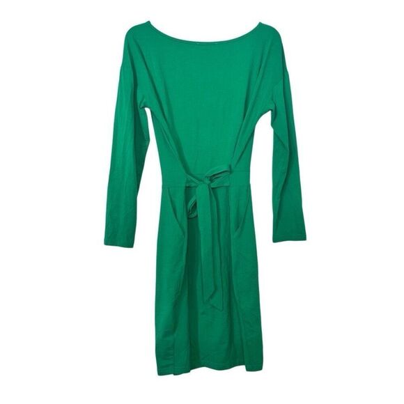 Pretty Garden Long Sleeve Tie Back Knit Stretch Green Bodycon Dress Size Large - Picture 2 of 5